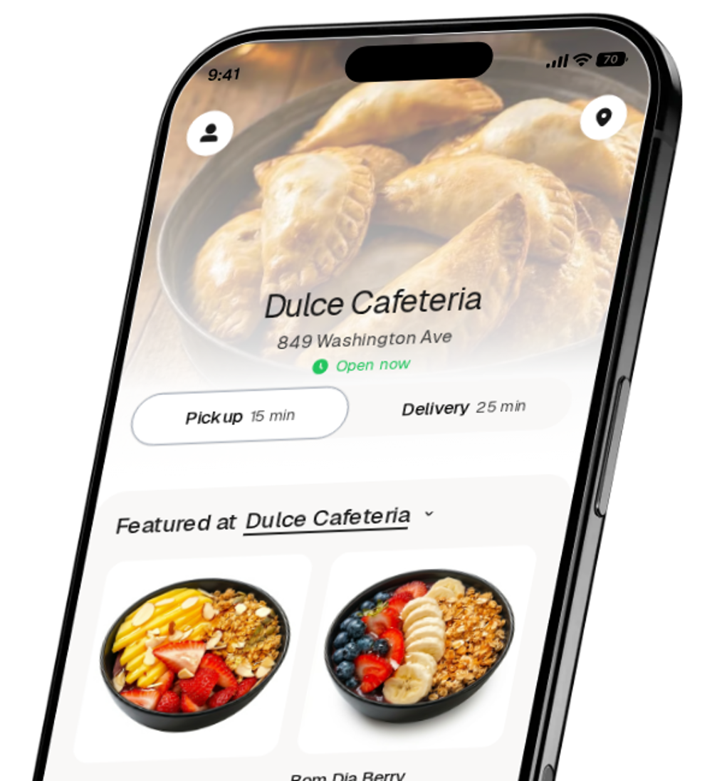 Dulce Cafeteria app preview