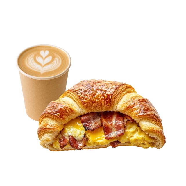 Cortado Single & Croissant - Breakfast Deal.