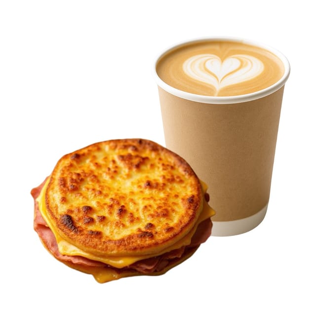 Arepa & Cafe Con Leche - Breakfast Deal.