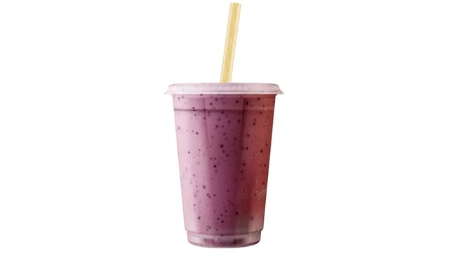 Strawberry, Blueberry, Raspberry & Banana Smoothie.