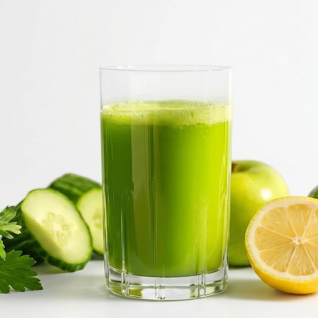 Cucumber, Celery, Apple, & Lime.