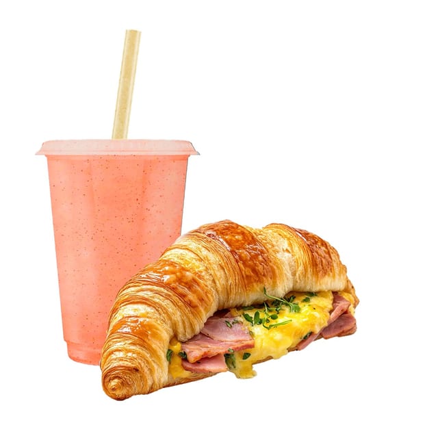 Fruit Smoothie & Croissant - Breakfast Deal.